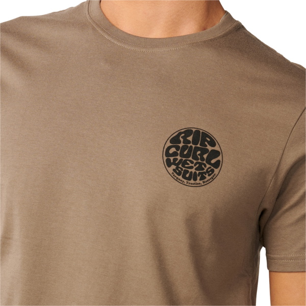2026 Rip Curl Mens Wettie Icon T-Shirt 10VMTE - Walnut